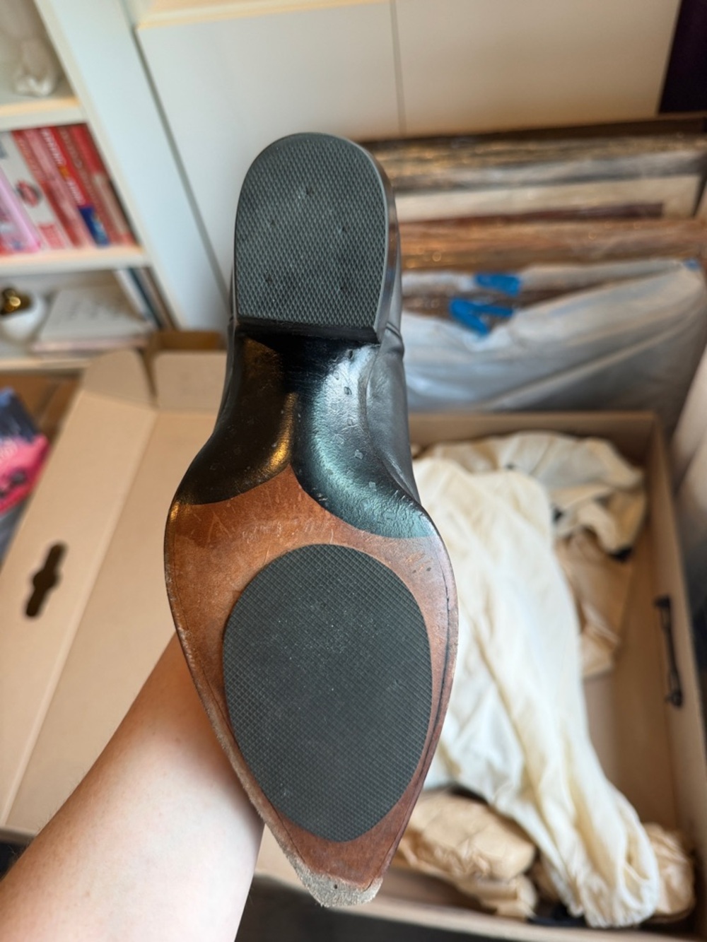 Heritage Boot Co. Black Leather Western Knee-High Boot - Picture 2 of 4